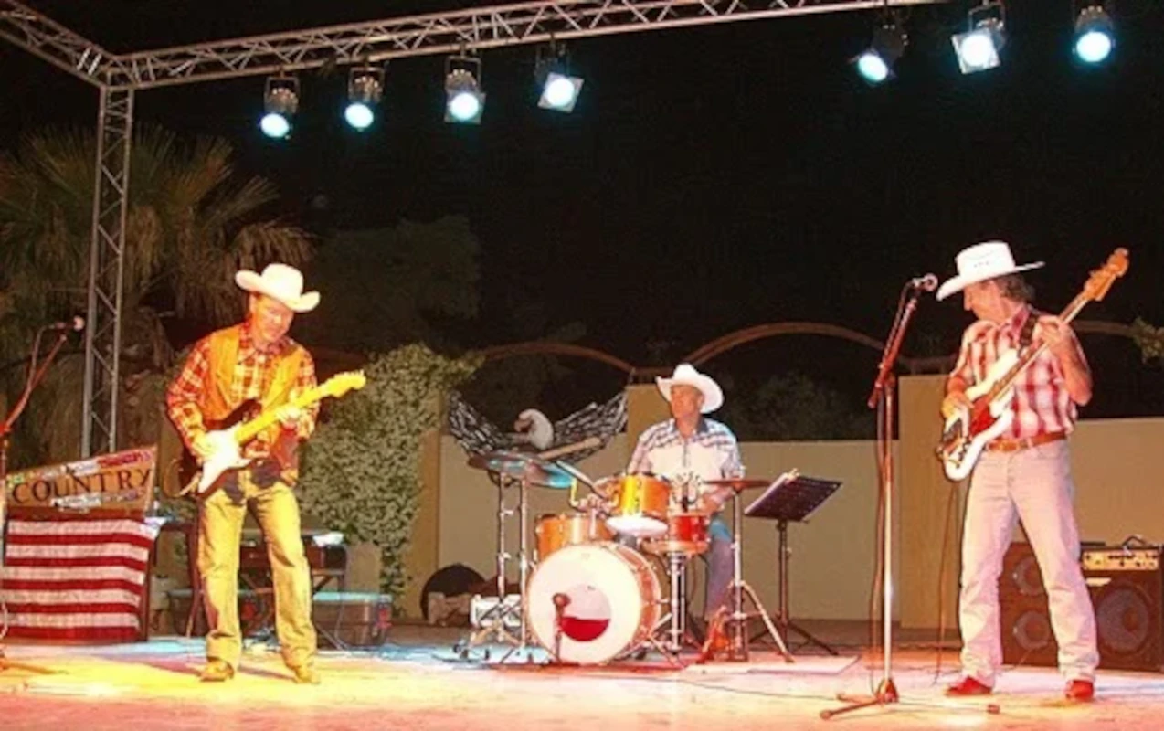 Groupe de musique country sur scène